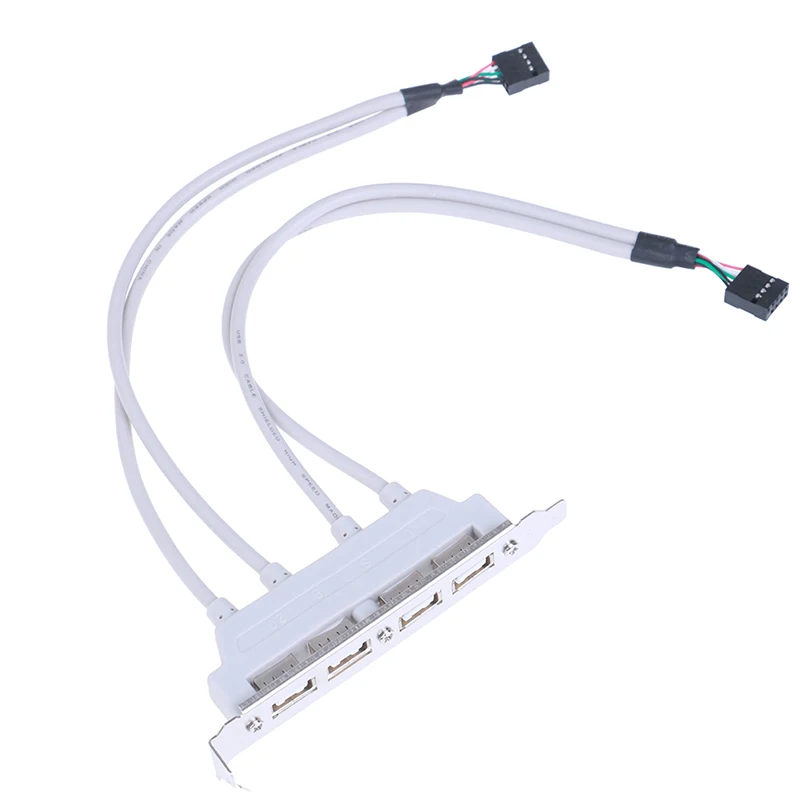 4 порта USB 2 0 до 9 Pin Материнская плата Кронштейн удлинитель для компьютера задняя