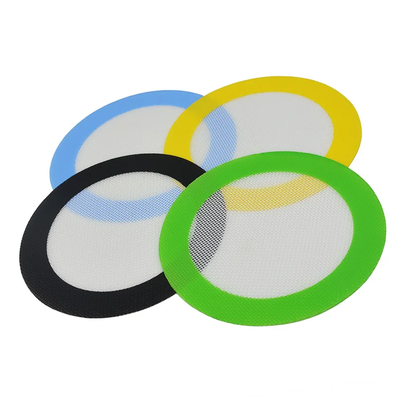 

2pcs Bho Slick oil Silicone Dab Wax Nonstick Baking Mat pads with Fiber Glass Can bake butane Concentrate oil and hash in D-20cm