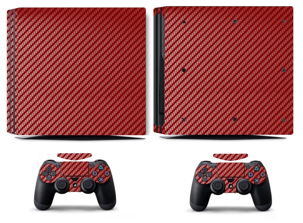 

Red Carbon Fiber PS4 PRO Skin PS4 Pro Sticker Vinly Skin Sticker for Sony PS4 PRO PlayStation 4 PRO and 2 controller skins