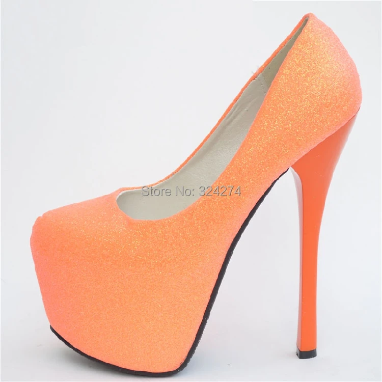 orange bridesmaid shoes
