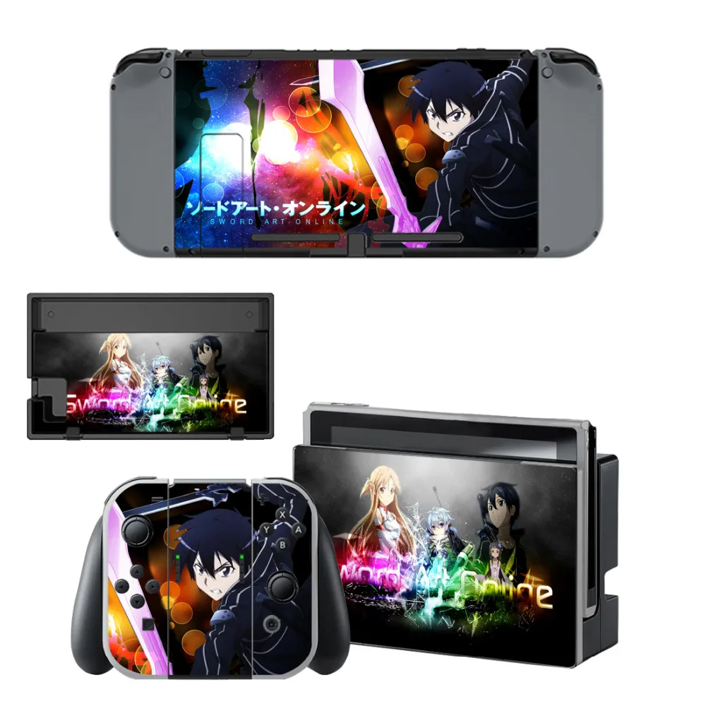 

Sword Art Online SAO Skin Sticker Decal For Nintendo Switch Console and Controller for NS Protector Cover Skin Sticker Vinyl