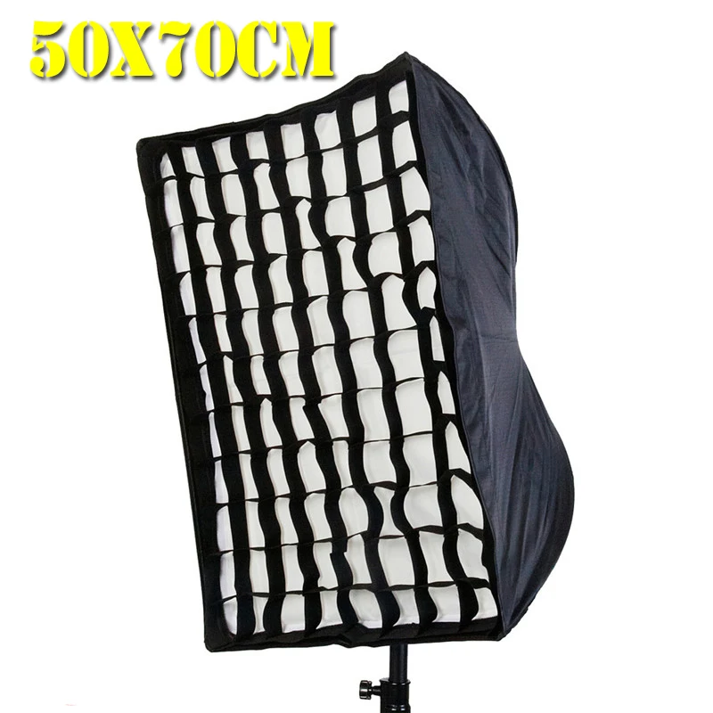 Софтбокс для фотосъемки 50x70 см зонт рассеиватель отражатель + сотовая сетка