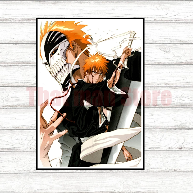 BLEACH плакаты мультфильм наклейки на стену белая мелованная бумага печатает Высокое разрешение гостиная спальня бар украшение дома арт бренд