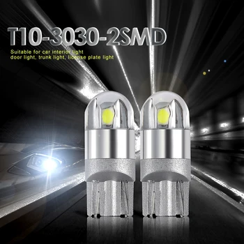 

2 PCS T10 LED W5W 194 12V 3030 2 SMD Car Light Bulb Auto LED Clearance Lamps Trunk Bulbs Parking Lights Interior Dome Door Lamp