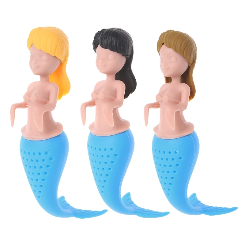 

Mermaid Tea Leaf Infuser Loose Strainer Herbal Spice Filter Silicone Diffuser