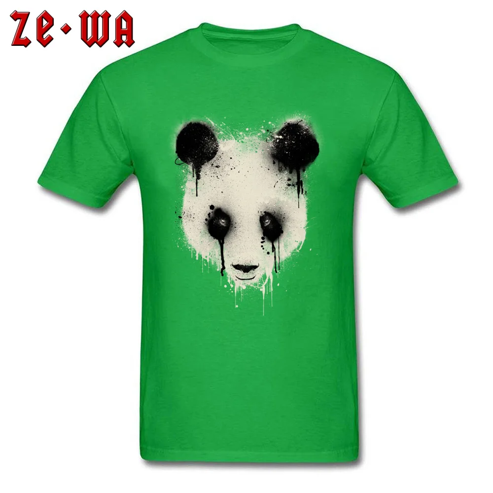 Panda Drip 100% Cotton T-shirts for Men Short Sleeve Customized Tops Shirts Rife Summer Round Collar Tee-Shirt Fashionable Panda Drip green