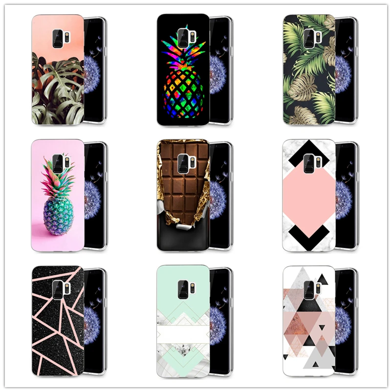 For Samsung Galaxy S3 S9 S9Plus S8 Plus S7 edge Note 8 TPU Colorful Pineapple Soft Painted Design Cover Fundas R135 |