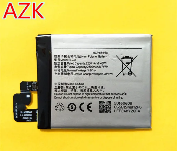 

AZK 1 Pcs Newest 2300mah BL231 battery for Lenovo VIBE X2 X2-TO X2-CU S90T S90U cell phone Replacement backup +Tracking code
