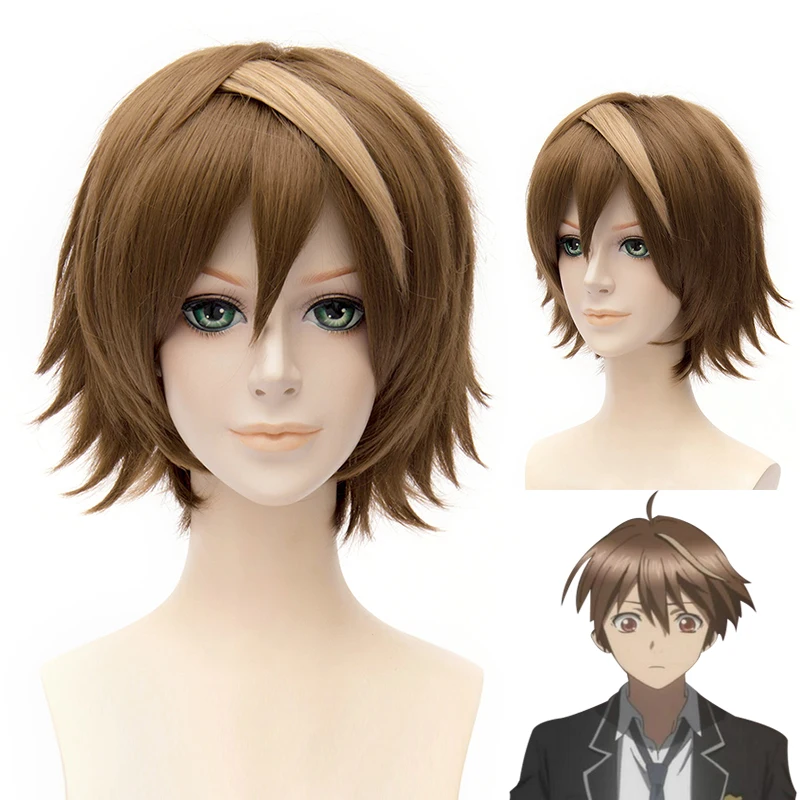 Короткая футболка с героями из японского аниме Guilty Crown OUMA SHU Косплэй коричневый