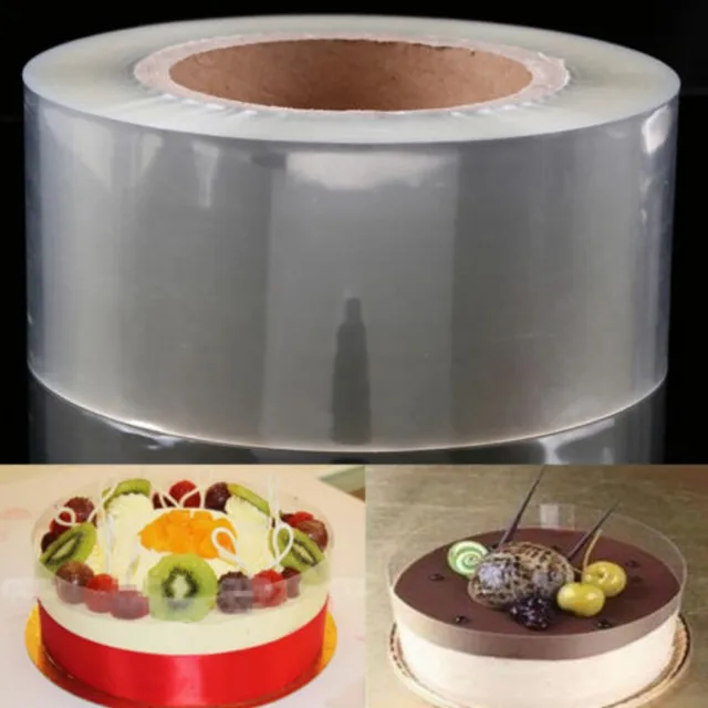 200m Cake Transparent Membrane Baking Surrounding Edge Tape Perimeter Wrapping Tape Plastic Side