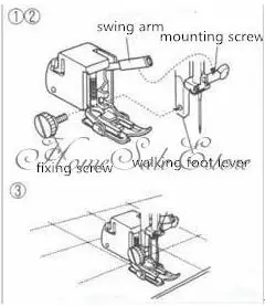 Швейная машина стеганая ходьба ноги даже подачи ноги с низким хвостовиком для Brother Janome