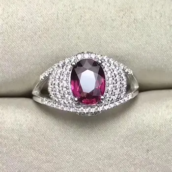 

Fidelity Natural 6*8mm high quality garnet Rings s925 sterling silver fine Jewelry for women weddings Natural red gemstone