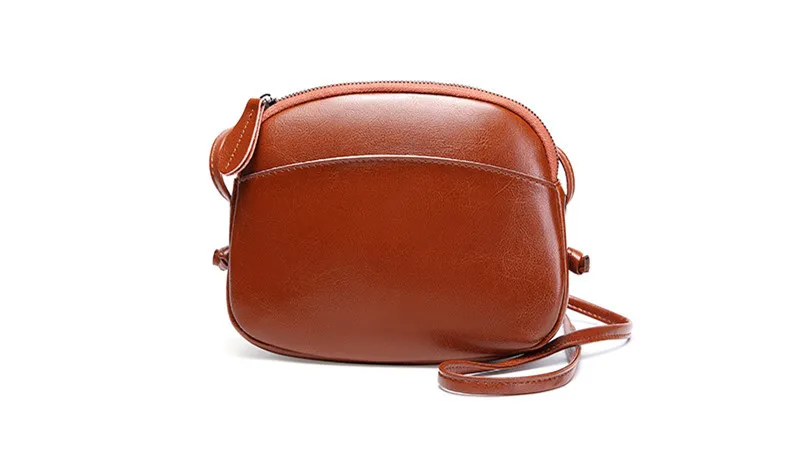 FoxTail& Lily Women Messenger Bag Genuine Leather Small Shell Bag Vintage Shoulder Bag Ladies Handbags Luxury Purse Women Bags