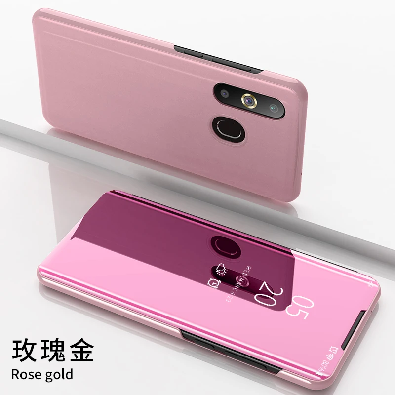 

Luxury Mirror For Samsung Case A50 Case Flip Leather Bracket For Samsung Galaxy A40 Case Protection For Samsung A70 Phone Cover