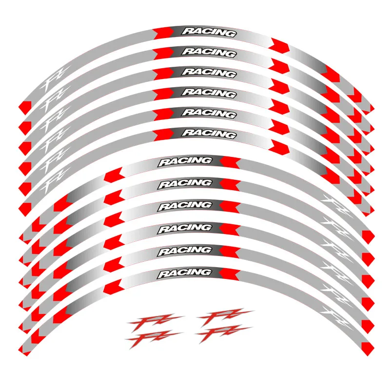 Новинка, высокое качество, 12 шт., подходят для колес мотоцикла, наклейка в полоску, отражающая оправа для Yamaha FZ1 FZ6, FZ-07, FZ8, FZ-09, FZ-10, FZS1000