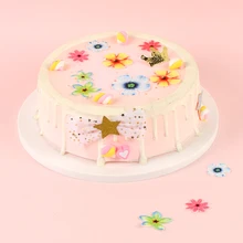 50 шт./упак. съедобные цветы украшения для кексов клейкий рис Бумага воды украшения для тортов формы для выпечки Свадебный Праздничный торт Декор Инструменты