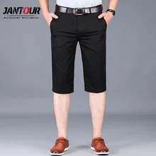Jantour повседневные Летние х/Б мужские шорты до колена Хлопчатобумажные Брюки Шорты повседневные мужские шорты-бермуды masculina Большие размеры 40, 42, 44