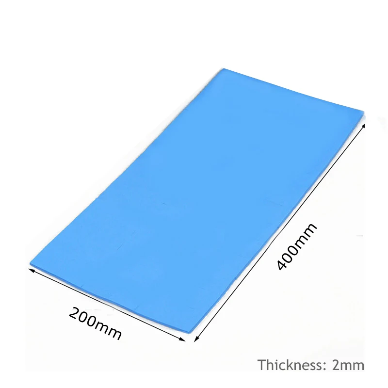 Blue Heatsink Cooling Thermal Conductive Silicone Pad 400mm200mm2mm for CPU GPU VGA Chipset4