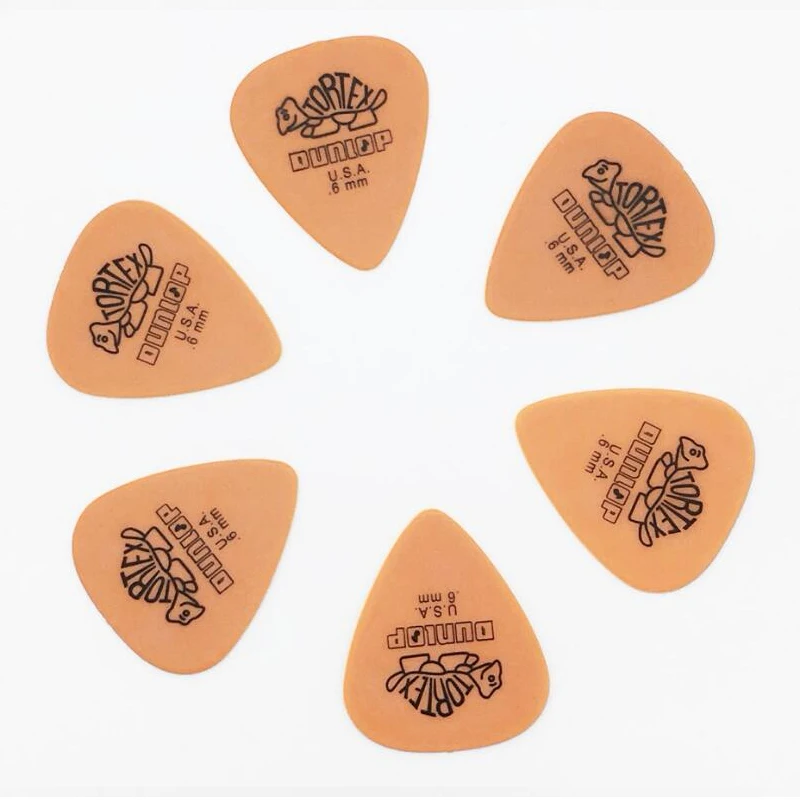 6 шт./компл. Dunlop Tortex гитарные стандартные медиаторы классический медиатор