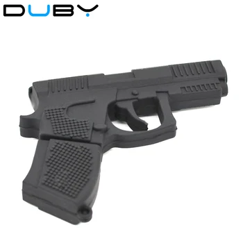 

Retail Novelty Mini creative Gun pen drive cartoon 4GB 8GB16GB 32GB 64GB pistol silicone U disk memory card flash drive
