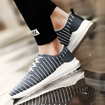 

Men Running Shoes Sports Sneakers Breathable 2018 Summer Walking Mesh Shoes Man Athletic Lace Up High Quality Comfortable