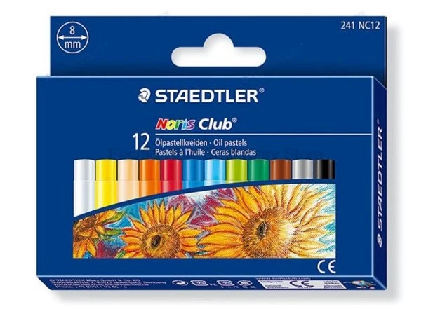 

STAEDTLER 241 NC 8mm 12-color Highlighters set Oil Pastel for Artist Students Drawing Pen School Stationery