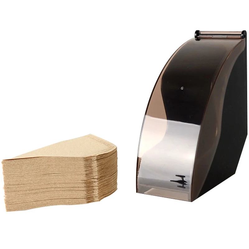 Soporte de papel de filtro V60/caja de papel de filtro cónico Filtro de almacenamiento de papel soporte de herramientas de café a prueba de polvo con cubierta