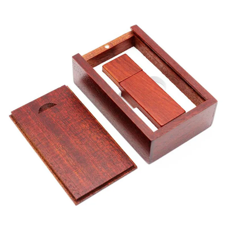 JASTER деревянный бамбук+ коробка USB флэш-накопитель Флешка 64 ГБ 16 ГБ 32 ГБ карта памяти USB creativo персональный подарок(более 10 шт бесплатный логотип - Цвет: Rose wood
