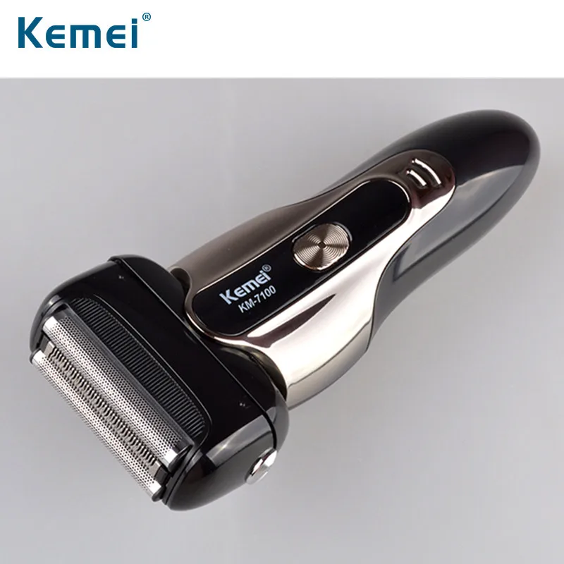 Kemei 3 головки Maglev лезвие мотора электробритва сильная мощность бритья IPX7