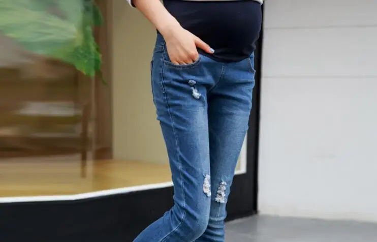 Размер m-xxl, джинсы для беременных, обтягивающий с высокой талией, штаны для беременных женщин, брюки для беременных, Одежда для беременных