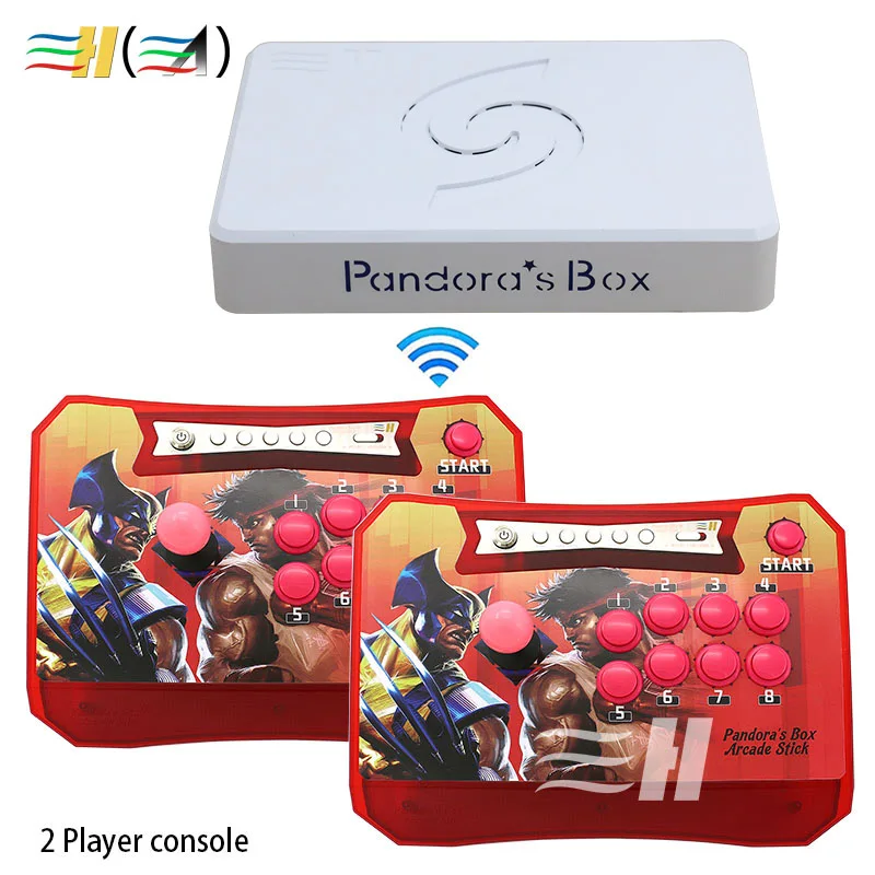 Pandora Box 6 1300 in 1 Wireless Arcade Stick Controller Support fba mame ps1 Game Arcade Joystick Fight Game Controller kit 3d