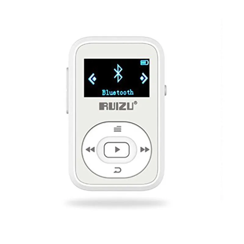 Ruidu мини X26 Bluetooth клип MP3 плеер 8 Гб спорт mp3 музыкальный плеер FM радио рекордер поддержка TF карта+ Бесплатный зажим - Цвет: Белый