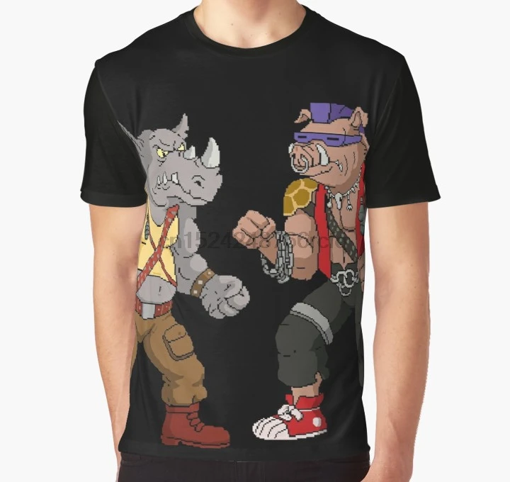 

All Over Print 3D Tshirt Men Funny T Shirt Bebop Rocksteady - Funny big print Full Print Big print Graphic T-Shirt
