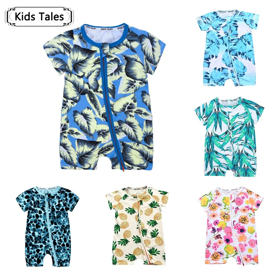 

2019 Newborn Rompers Baby Clothes Summer Baby Jumpsuit with Short Sleeve One-piece Jumpsuit Baby Boy Girl Clothes SR285