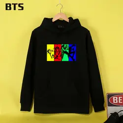 BTS ковбой Bebop негабаритных балахон Harajuku повседневное Kpopkorean Толстовка для женщин печатных толстовки кофты зима