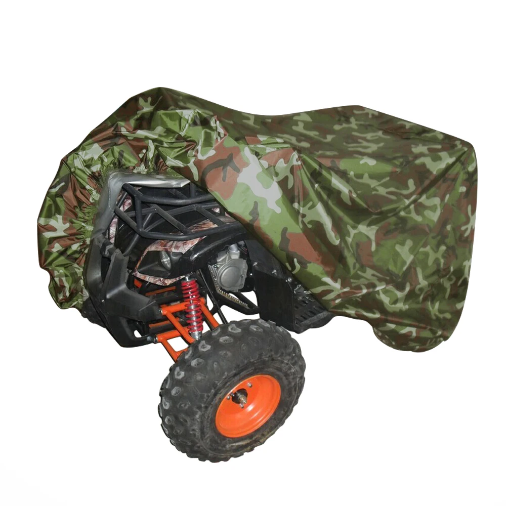 Quad Bike ATV Universal 190 T impermeable vehículo Scooter Kart moto cubre, M, L, XL, XXL, XXXL camuflaje negro