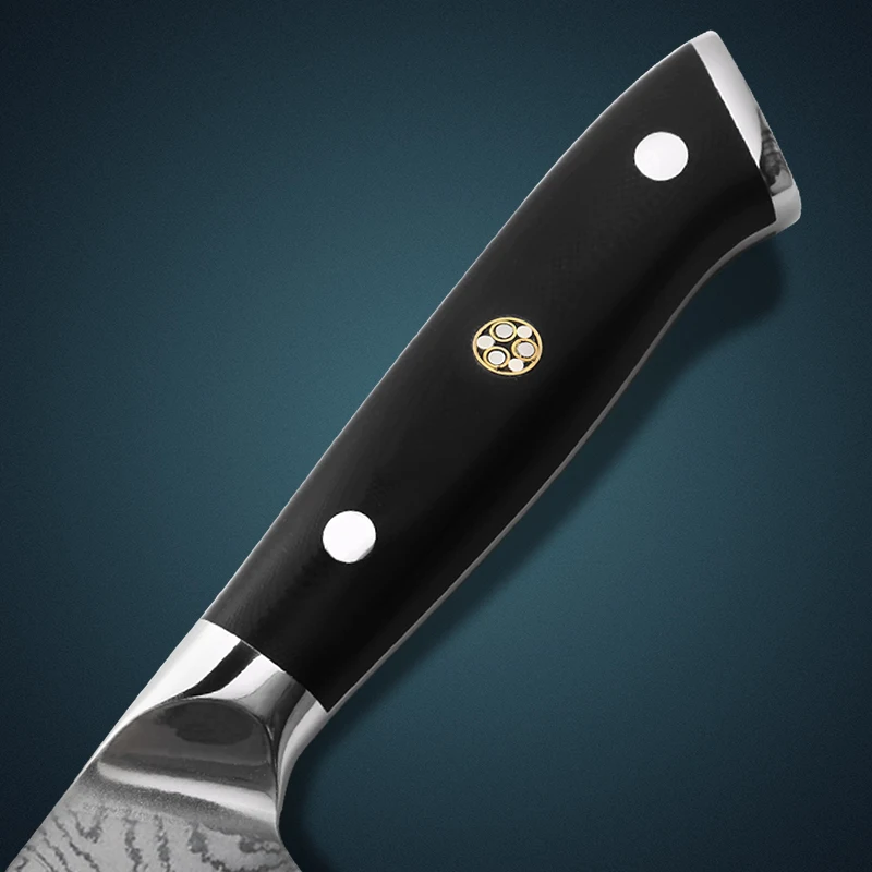 Huiwill 67 слоев японской VG10 дамасской стали кухонный нож Santoku Универсальный нож Овощной кухонный нож наборы
