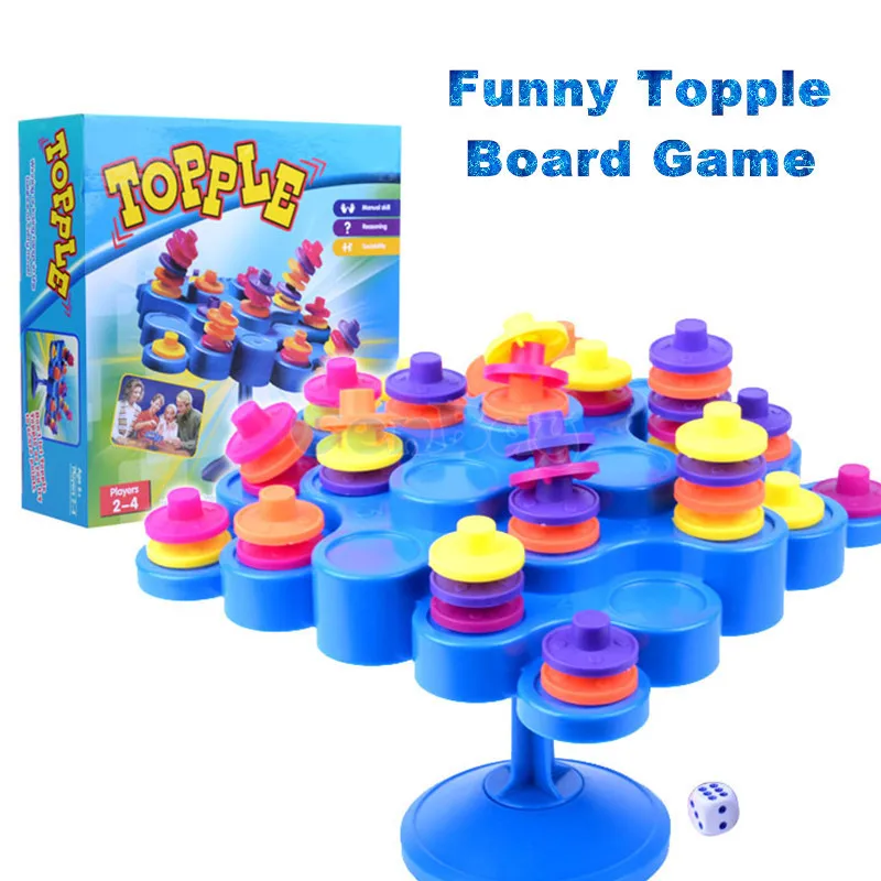 

Topple Balance Board Game Don't Let Topple Topple As You Try To Socore Points Parent-child Interactive Family Game for Kids Gift