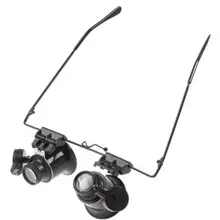 20x увеличительное стекло лупа очки лупа объектив ювелирный ремонт часов Светодиодный Светильник W