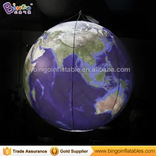 Гигантский земной шар/надувной подвесной земной шар с светодиодный светильник для сценического украшения