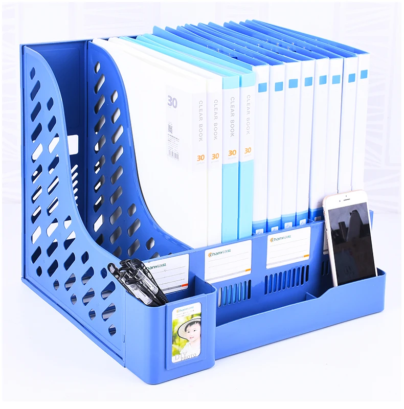 Rack de Moda Fresco e Artigos de Papelaria do Desktop do Escritório Caixa de Recebimento com Caneta Titular da Pasta Caixa de Recebimento Arquivo Cesta Pequeno Cor 10 Cheap Organizador de mesa