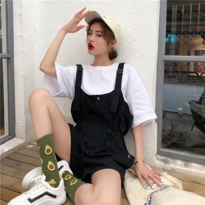 Set casual loose short-sleeved T-shirt tops + stylish wide-leg strap shorts suit Women Drawstring High Waist Fashion Female Set casual loose short-sleeved T-shirt tops + stylish wide-leg strap shorts suit Women Drawstring High Waist Fashion Female