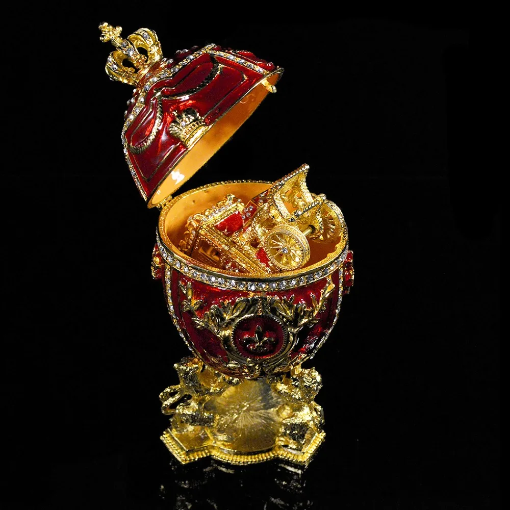QIFU Горячая подарки большой Королевский Красный Императорский Пасхальное яйцо стиль копилка
