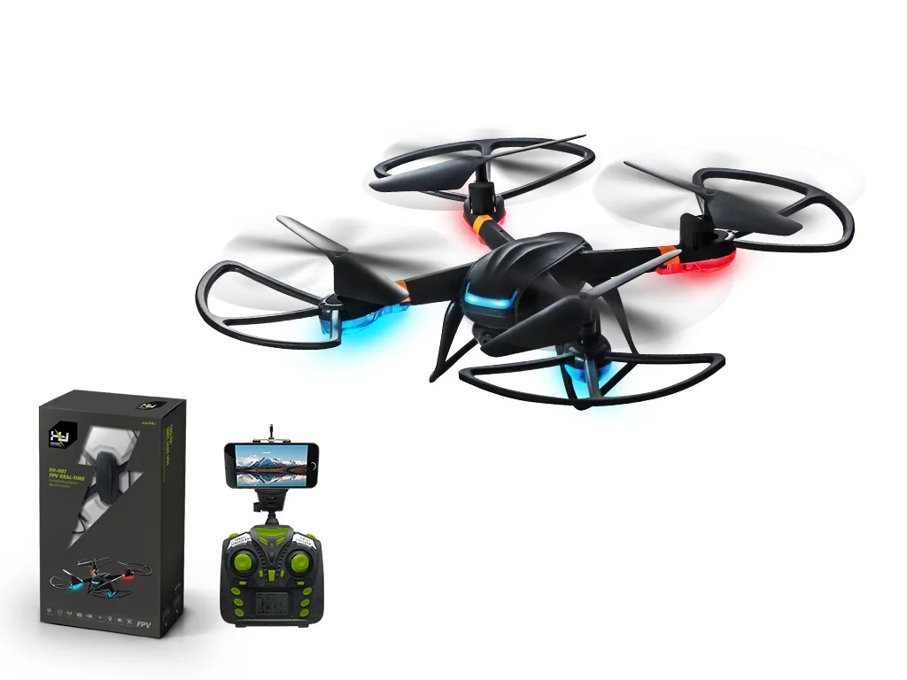 

New Design 2.4G 4CH 6-axis Gyro WiFi FPV Quadcopter RC Drone With 2.0MP HD Camera RTF CF Mode 3D-flip  Mode