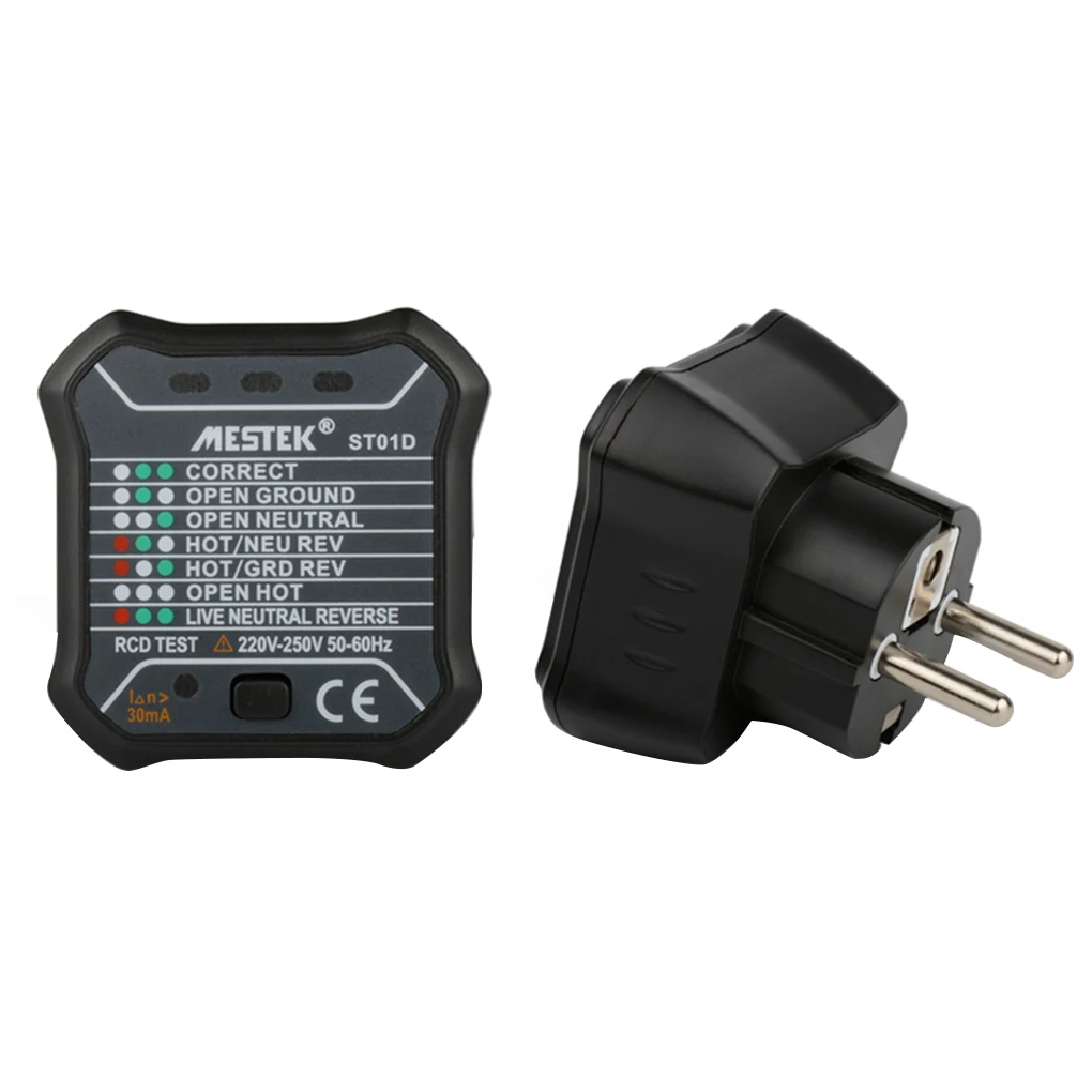 MESTEK RCD Electric Socket Tester Neutral Live Earth Wire Tester