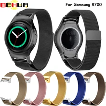 Ремешок для наручных часов из розового золота сетка ремешок для часов, Миланская петля, Сталь браслет наручные часы ремешок с адаптером разъем для samsung Шестерни S2 R720