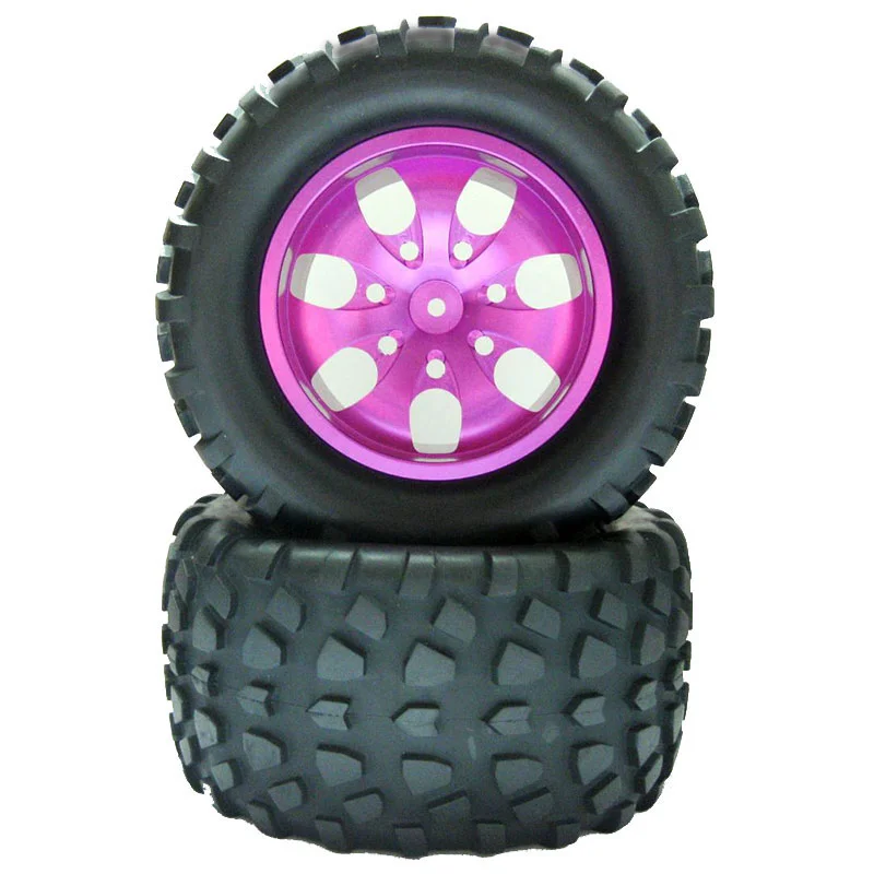 

4Pcs 1:10 88016 Big foot tire truck tire For 94108 94111 94188 HPI (Metal hub + leather + sponge liner) ST88146