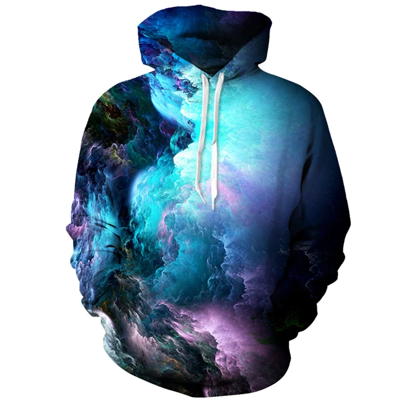 

2019 Top Designed Hoodies Men/Women 3d Sweatshirts Print Colorful Smoke In the mountains Thin Unisex Hooded Hoodies Hoody