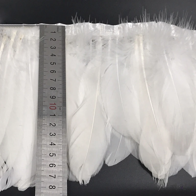 white goose feather trim 2