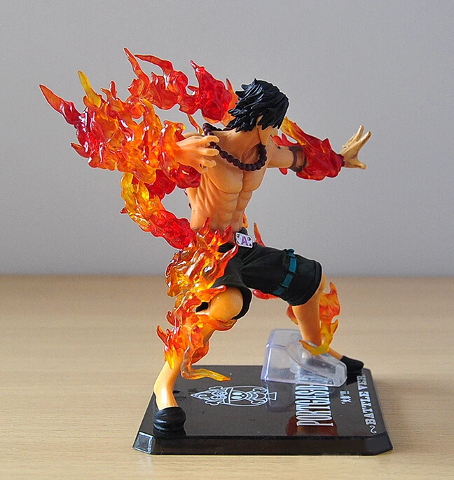 14cm One Piece ZERO Portgas D Ace Battle Ver. Fleam PVC Action Figure Model Toys with Original Box